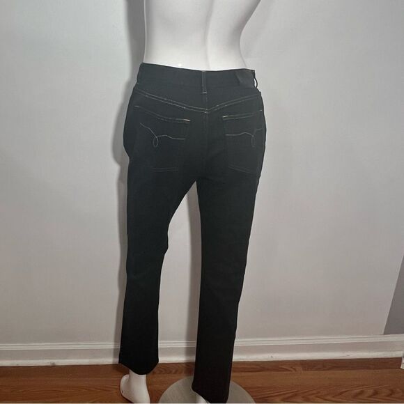 Ralph Lauren Skinny/Straight Leg Black Jeans‎ With Gold Stitching -- 4 - Picture 7 of 13